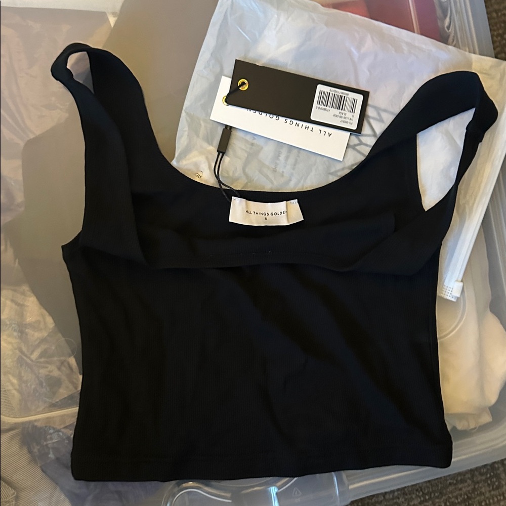 Black Ribbed Tank Top - Picture 7 of 7